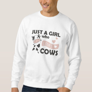 Kuh Niedliche Tiere für Mädchen Funny Calf Liebe Sweatshirt