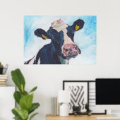 Kuh Nr. 01.0254 Irish Friesian Cow Poster (Heimbüro)