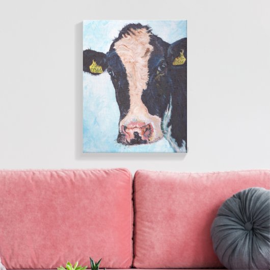 Kuh Nr. 02.0566 Irish Friesian Cow Leinwanddruck (Insitu (Wohnzimmer))