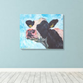 Kuh Nr. 03.0556 Irish Fresian Cow Leinwanddruck (Insitu (Holzboden))