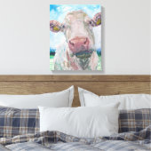Kuh Nr. 04.0223 Irish Charolais Cow Leinwanddruck (Insitu (Schlafzimmer))