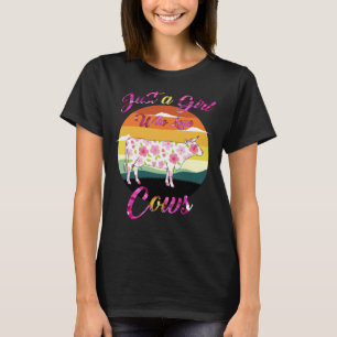 Kuh nur ein Mädchen, das Kühe Bauer Metzgereich Li T-Shirt