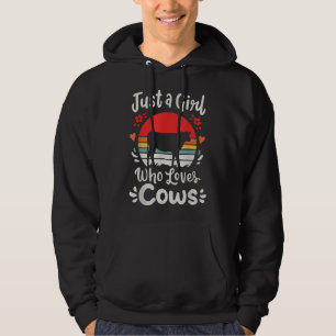 Kuh nur ein Mädchen, das Kühe Liebe Hoodie