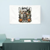Kuh oder Boo Halloween-Kuh Banner (Messeveranstaltung)