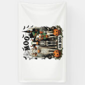 Kuh oder Boo Halloween-Kuh Banner (Vertikal)