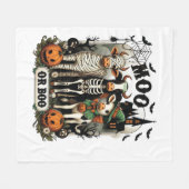 Kuh oder Boo Halloween-Kuh Fleecedecke (Vorderseite (Horizontal))