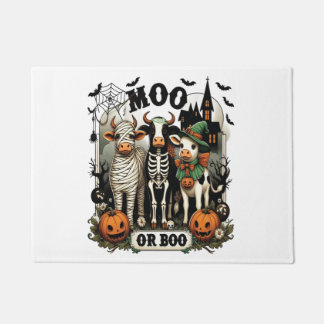 Kuh oder Boo Halloween-Kuh Fußmatte