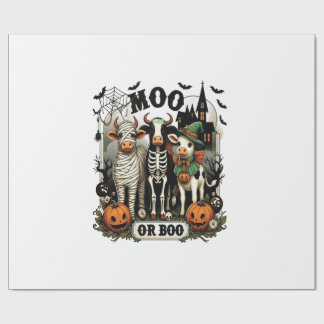 Kuh oder Boo Halloween-Kuh Geschenkpapier