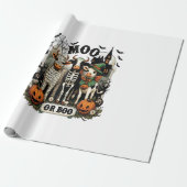Kuh oder Boo Halloween-Kuh Geschenkpapier (Ungerollt)