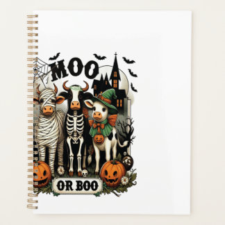 Kuh oder Boo Halloween-Kuh Planer
