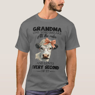 Kuh-Oma, die alle Regeln bricht und E liebt T-Shirt