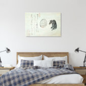 Kuh, Oval Window und Haiku Leinwanddruck (Insitu (Schlafzimmer))