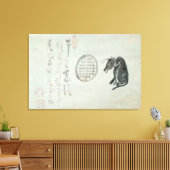 Kuh, Oval Window und Haiku Leinwanddruck (Insitu (Wohnzimmer))