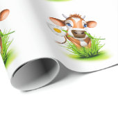 Kuh-Packpapier Geschenkpapier (Rolleneckpunkt)