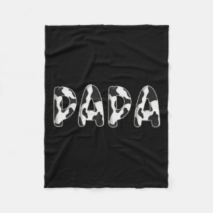 Kuh Papa Geburtstagsfamilie Matching Vathers Day B Fleecedecke