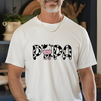 Kuh Papa T - Shirt Großvater Großvater Vater Gebur