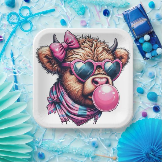 Kuh-Papierplatte für das Blasengummi Pappteller (Party)