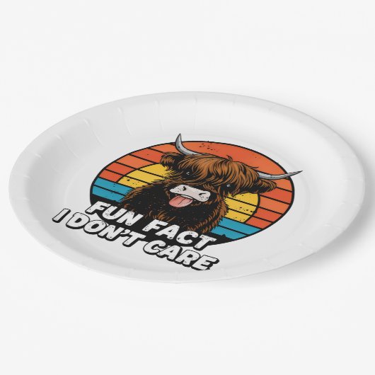 Kuh. Pappteller (Schrägansicht)