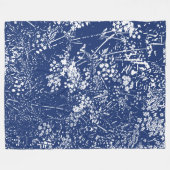 Kuh Parsley Cyanotype Stil Fleecedecke (Vorderseite (Horizontal))