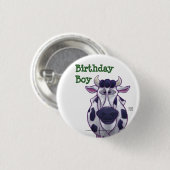 Kuh Party Center Button (Vorne & Hinten)