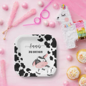 Kuh-Party-Geschirr Kuhmuster personalisiert Pappteller (Party)