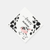 Kuh-Party-Geschirr Kuhmuster personalisiert Serviette (Ecke)
