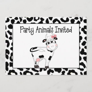 Kuh-Party Tier Geburtsdatum Einladung