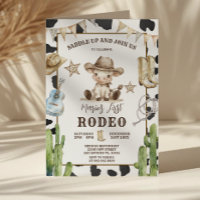 Kuh Pattern Wild West Mein erstes Rodeo Geburtstag