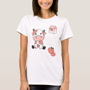 Kuh Peach Milk Kawaii Japanische Pfirsichkühe T-Shirt