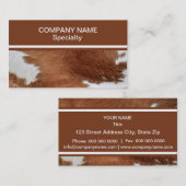 Kuh-Pelz-Visitenkarte Visitenkarte (Vorne/Hinten)