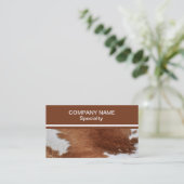 Kuh-Pelz-Visitenkarte Visitenkarte (Stehend Vorderseite)