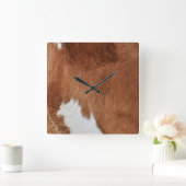 Kuh-Pelz-Wanduhr Quadratische Wanduhr (Zuhause)