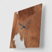 Kuh-Pelz-Wanduhr Quadratische Wanduhr (Winkel)