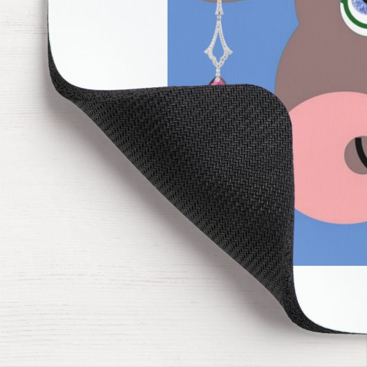 Kuh Pink Blume Blumenrauschen Mouse Pad! Mousepad (Ecke)