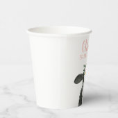 Kuh Pink Floral Gingham Pappbecher (Rechts)