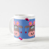 Kuh Pink Hearts Jewelier Tasse (Vorderseite Links)