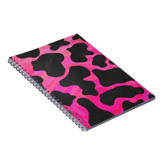Kuh-Pink-und Schwarz-Druck Notizblock (Rechte Seite)