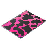 Kuh-Pink-und Schwarz-Druck Notizblock (Linke Seite)