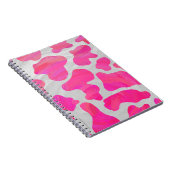 Kuh-Pink-und weißerdruck Notizblock (Rechte Seite)