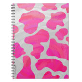 Kuh-Pink-und weißerdruck Notizblock (Vorderseite)