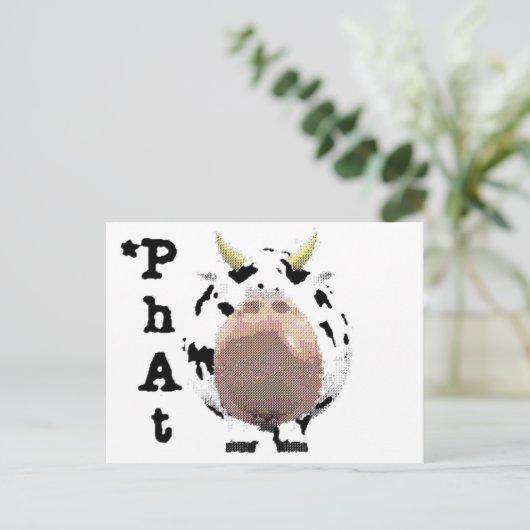 Kuh Postkarte (Stehend Vorderseite)