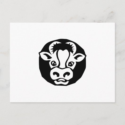 Kuh Postkarte (Vorderseite)