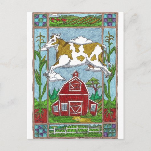 Kuh Postkarte (Vorderseite)