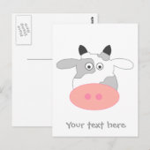 Kuh Postkarte (Vorne/Hinten)
