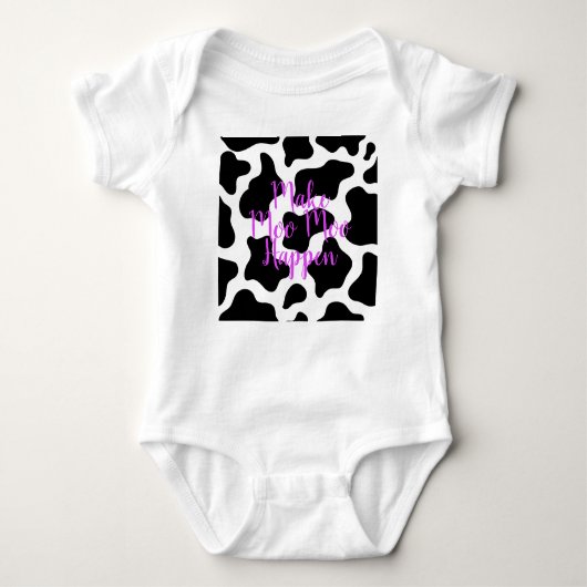 Kuh Print Baby Baby Strampler (Vorderseite)