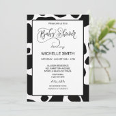 Kuh Print Baby Dusche Einladungen (Stehend Vorderseite)