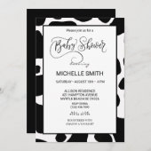 Kuh Print Baby Dusche Einladungen (Vorne/Hinten)