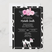 Kuh Print Baby Dusche Einladungen (Vorderseite)