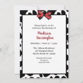 Kuh Print Birthday Einladung (Vorderseite)