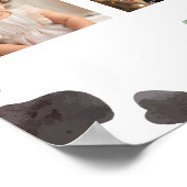 Kuh Print Birthday Floral Foto Meilenstein Poster (Ecke)